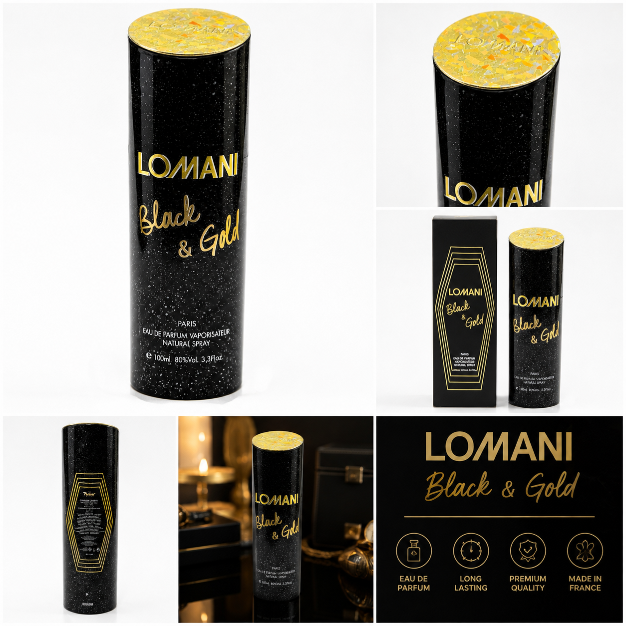 LOMANI Black & Gold Eau de Parfum – 100ml