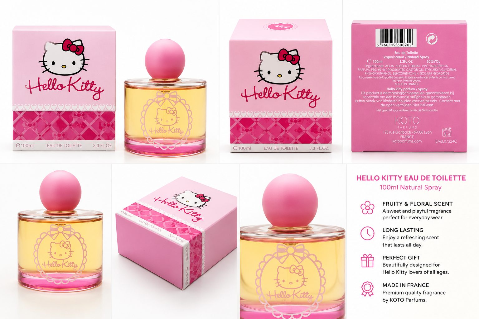 Hello Kitty Eau de Toilette for Women – 100ml Natural Spray